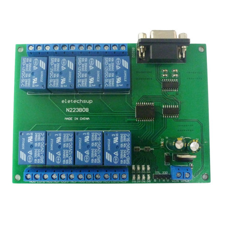 RS-232 relé modul