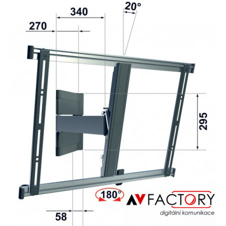 Nástěnný držák THIN 345