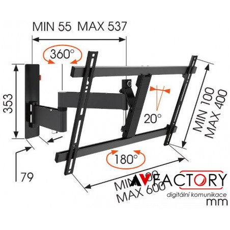 Nástěnný držák W 53080