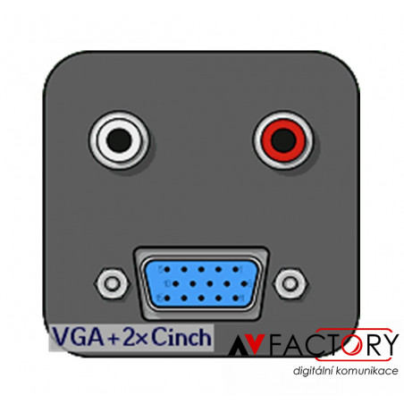 Modul VGA + 2x cinch audio / 1x cinch a 1x3,5mm jack